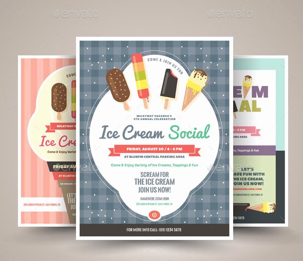 Free Ice Cream social Flyer Template Lovely 25 Beautifully Patterned Flyer Designs