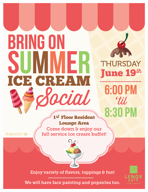 Free Ice Cream social Flyer Template New Day to Day Work