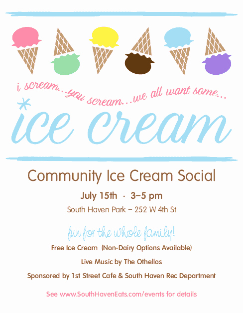 Free Ice Cream social Flyer Template New Ice Cream social Flyer