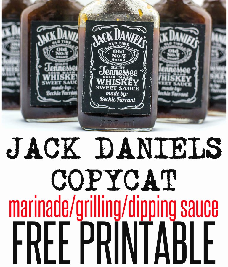 Free Jack Daniels Label Template New Jack Daniel’s Grilling Marinade Sauce with Free Printable