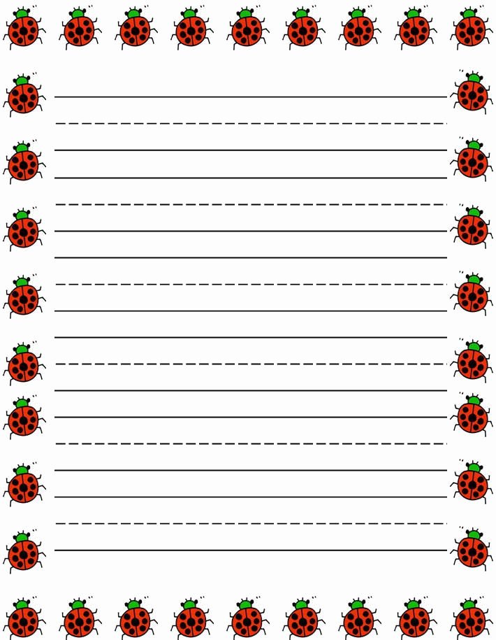 Free Lined Stationery Templates Luxury Ladybugs Border Free Printable Kids Stationery Free