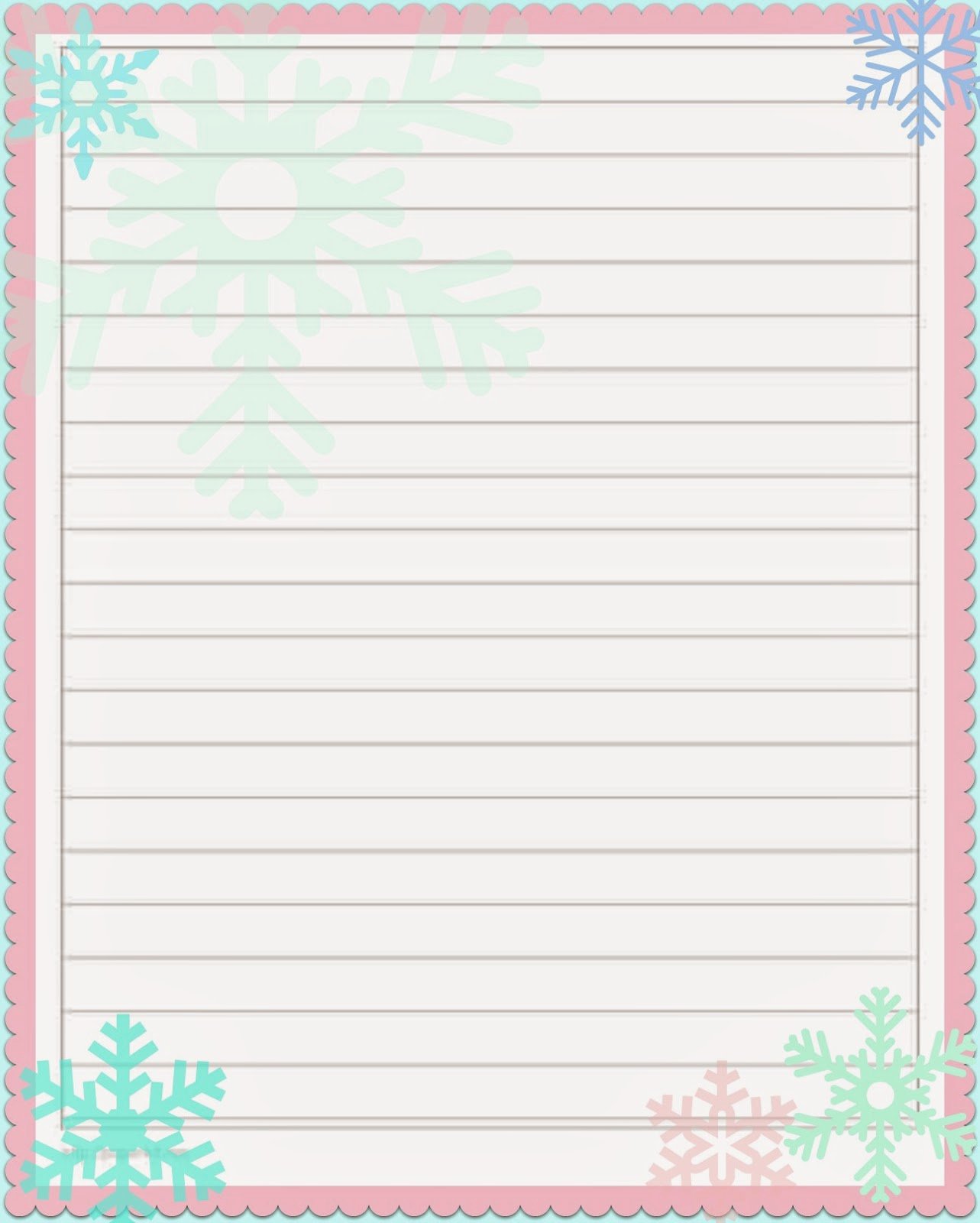 Free Lined Stationery Templates New 29 Of Christmas Paper to Print Out Template