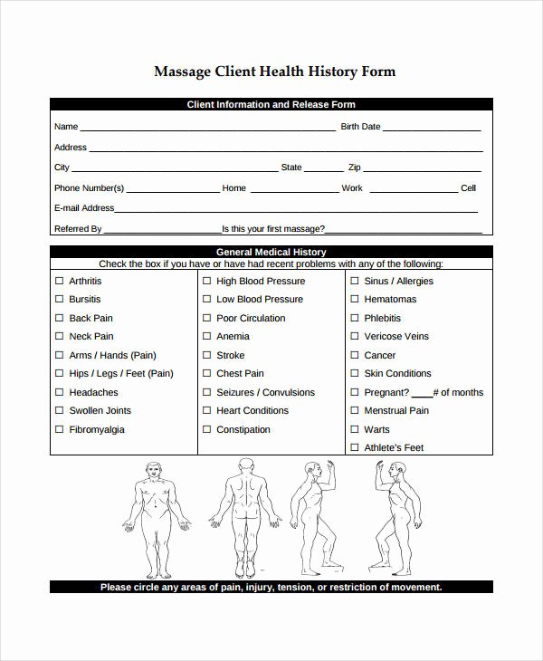 Free Medical History Questionnaire Template Unique Medical History form 9 Free Pdf Documents Download