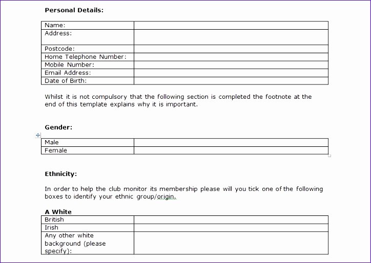 Free Membership Application Template Inspirational 12 Free Excel Database Template Exceltemplates