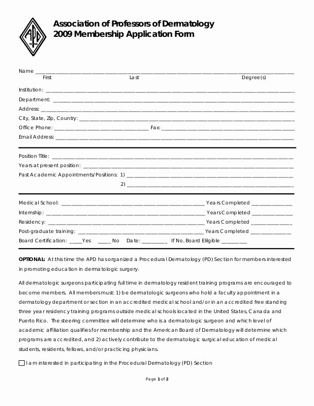 Free Membership Application Template New Microsoft Word Draft 2009 Membership Application form