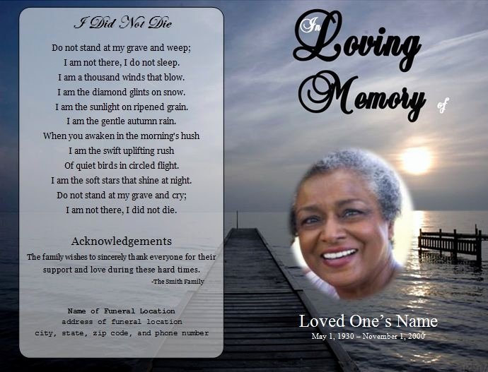 Free Memorial Card Template Awesome 73 Best Printable Funeral Program Templates Images On