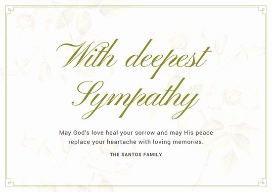 Free Memorial Card Template Fresh Customize 139 Sympathy Card Templates Online Canva