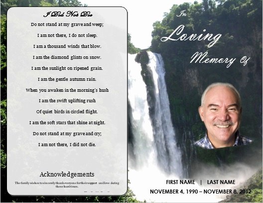 Free Memorial Card Template Luxury 1000 Images About Printable Funeral Program Templates On