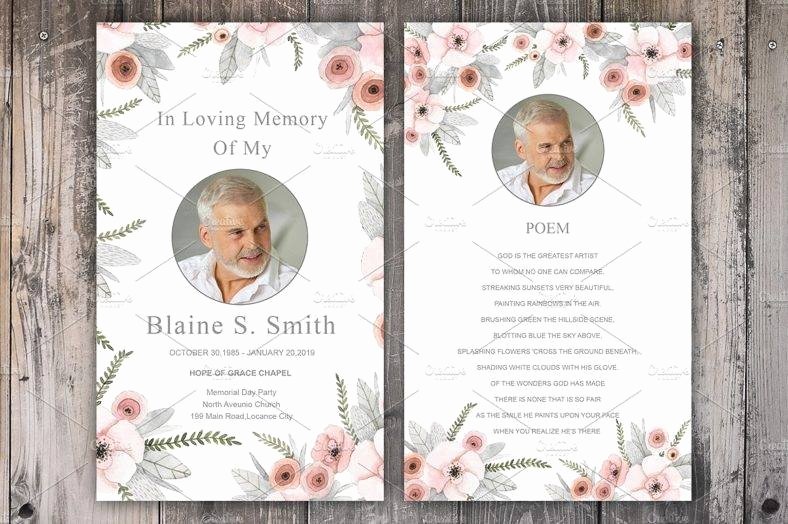 Free Memorial Card Template Luxury 11 Funeral Memorial Card Designs &amp; Templates Psd Ai