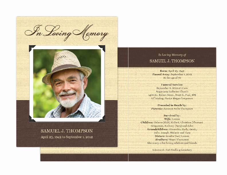 Free Memorial Cards Template Elegant Memorial Cards Memorial Programs and Memorial Bookmarks