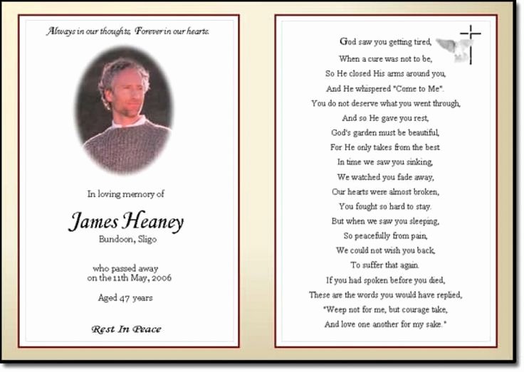 Free Memorial Cards Template Inspirational Best 25 Funeral Prayers Ideas On Pinterest