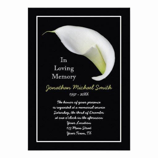 Free Memorial Cards Template New Memorial Service Invitation Announcement Template 5&quot; X 7