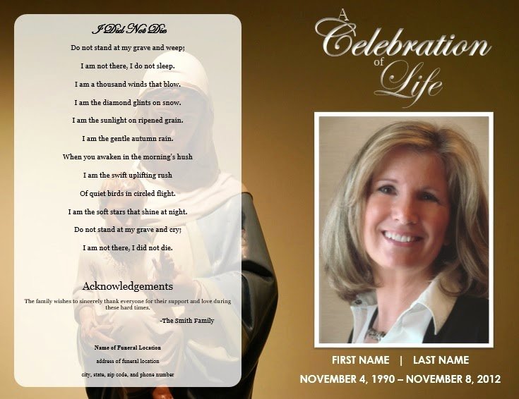 Free Memorial Cards Template New the Funeral Memorial Program Blog Free Funeral Program