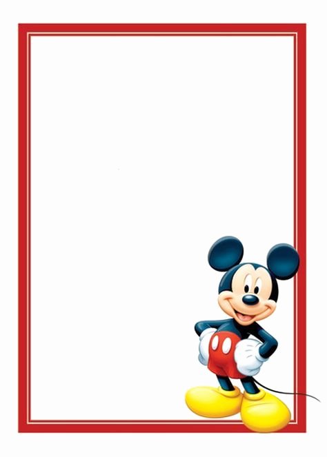 Free Mickey Mouse Template Awesome Free Mickey Mouse Invitations Template