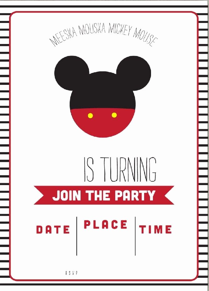 Free Mickey Mouse Template Best Of Get Free Template Free Simple Mickey Mouse Head Invitation