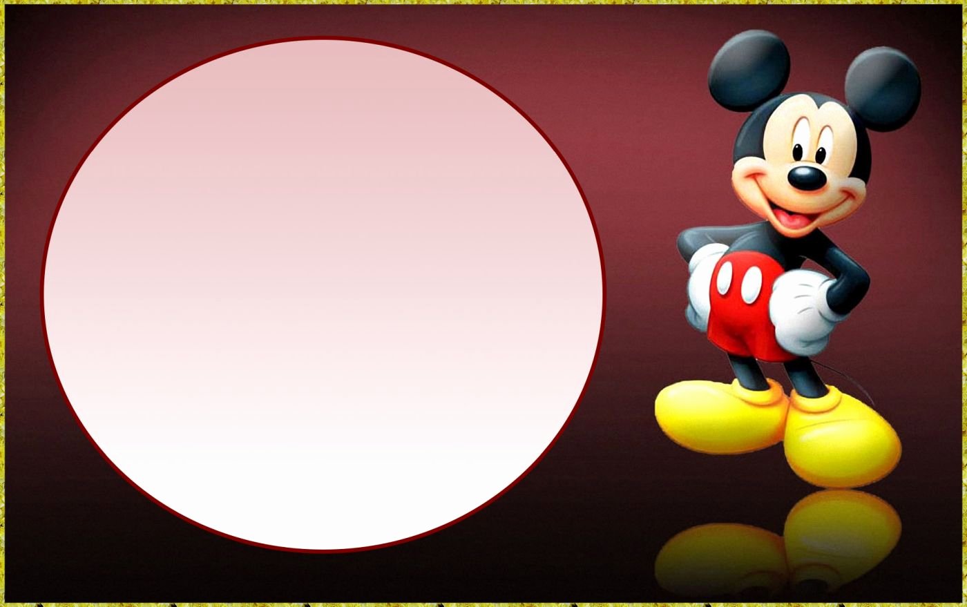 Free Mickey Mouse Template Elegant Mickey Mouse Template for Invitation Hashtag Bg