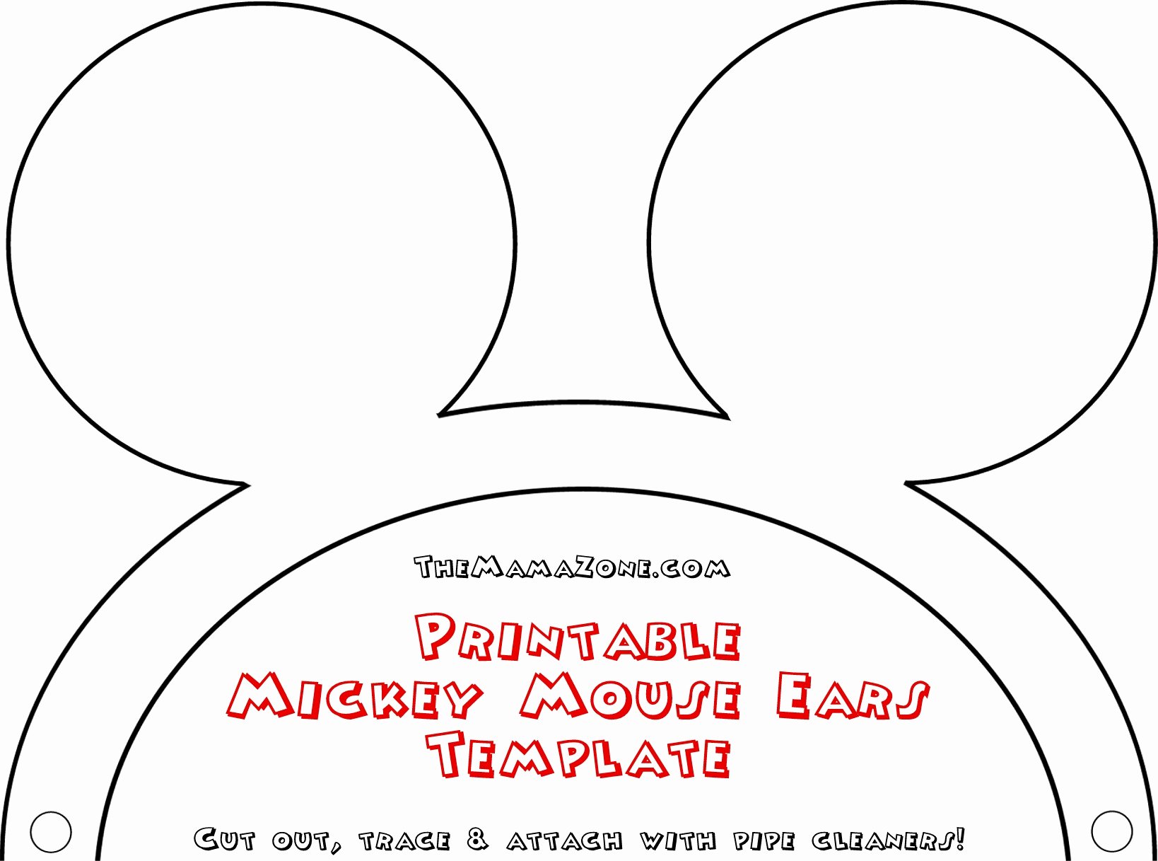 Free Mickey Mouse Template Lovely Free Mickey Mouse Ears Template