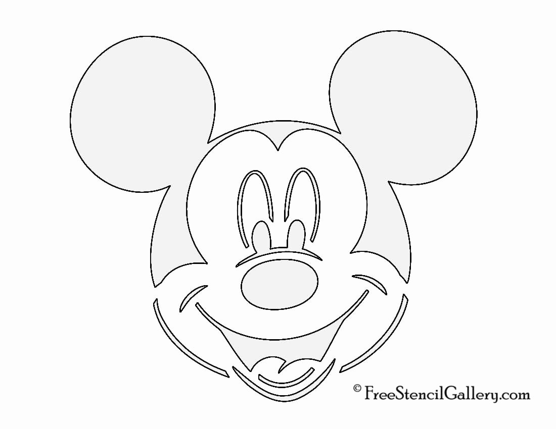 Free Mickey Mouse Template New Free Mickey Mouse Mickey Mouse Stencil Disney