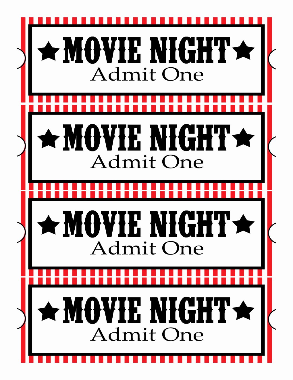 Free Movie Ticket Template for Word Best Of Sweet Daisy Designs Free Printables Home Movie theatre Night