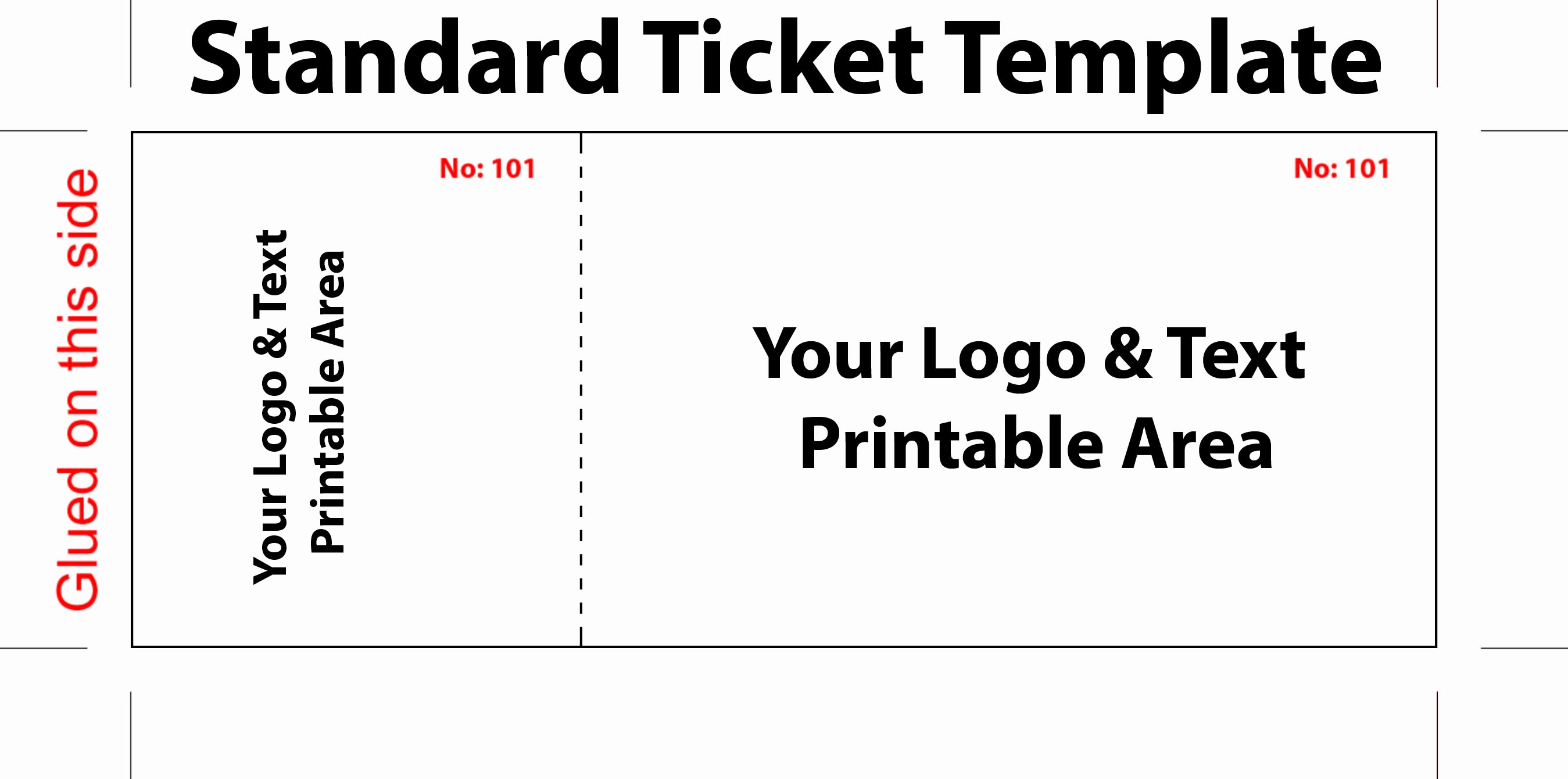 Free Movie Ticket Template for Word Elegant Free Editable Standard Ticket Template Example for Concert