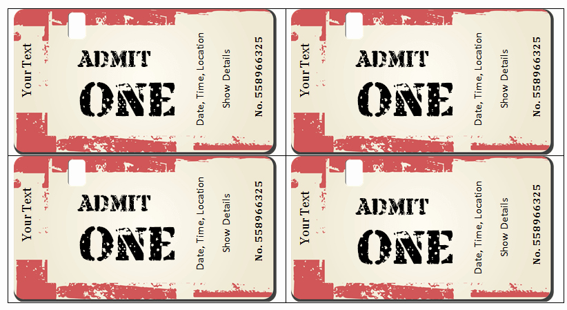 Free Movie Ticket Template for Word Inspirational 6 Ticket Templates for Word to Design Your Own Free Tickets