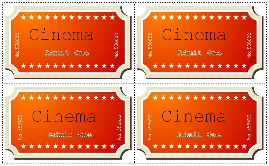 Free Movie Ticket Template for Word Lovely Movie Ticket Template Free Beepmunk