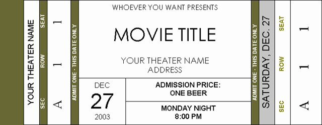 Free Movie Ticket Template for Word Luxury Movie Ticket Invitations Page 2 Avs forum