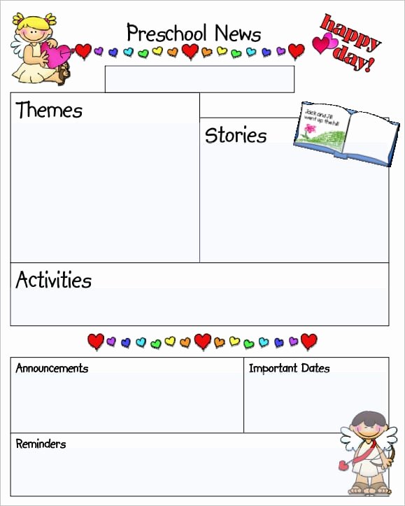 Free Newsletter Templates for Preschool Elegant Sample Templates Free formats Excel Word