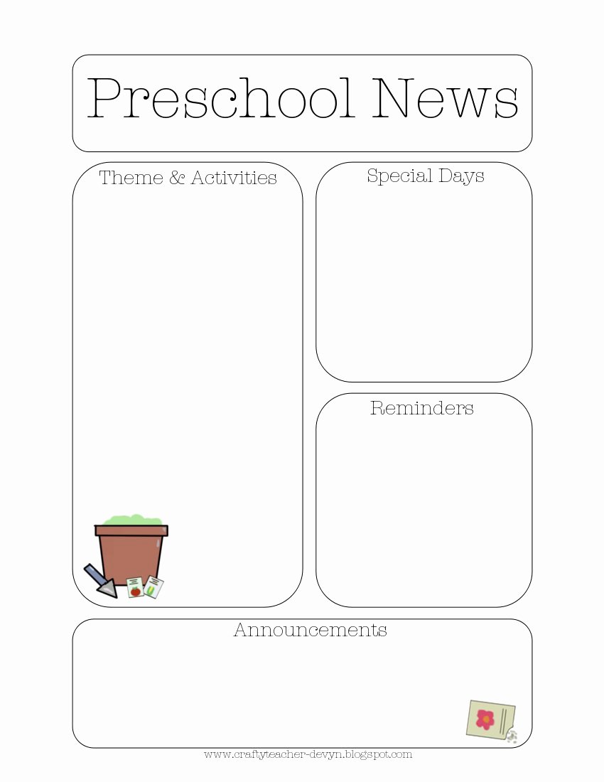 Free Newsletter Templates for Preschool Fresh Newsletter Templates