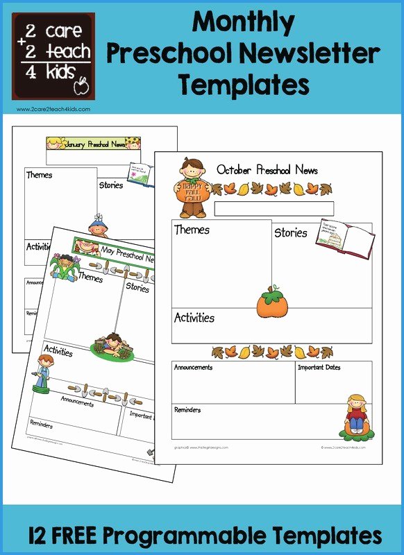 Free Newsletter Templates for Preschool Inspirational Preschool Newsletter Template