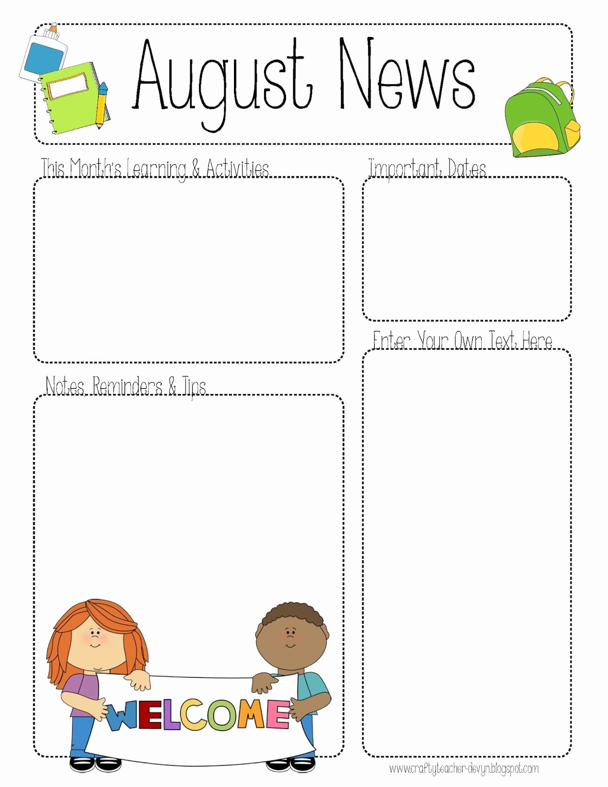 Free Newsletter Templates for Preschool New Free Printable Newsletter Templates for Teachers