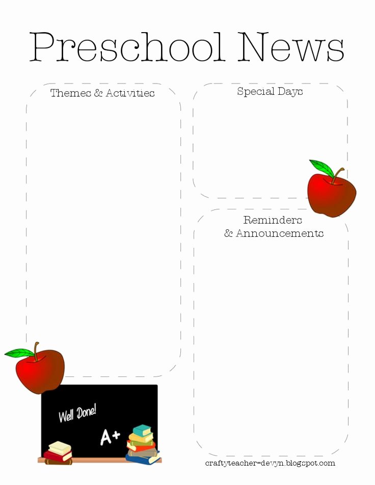 Free Newsletter Templates for Preschool Unique 1000 Images About Newsletter Template On Pinterest