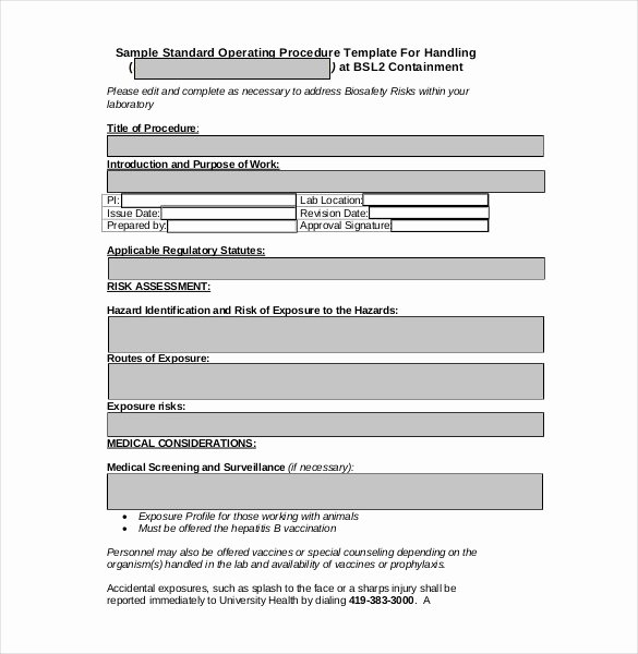 Free Office Procedures Manual Template Fresh 13 Standard Operating Procedure Templates Pdf Doc