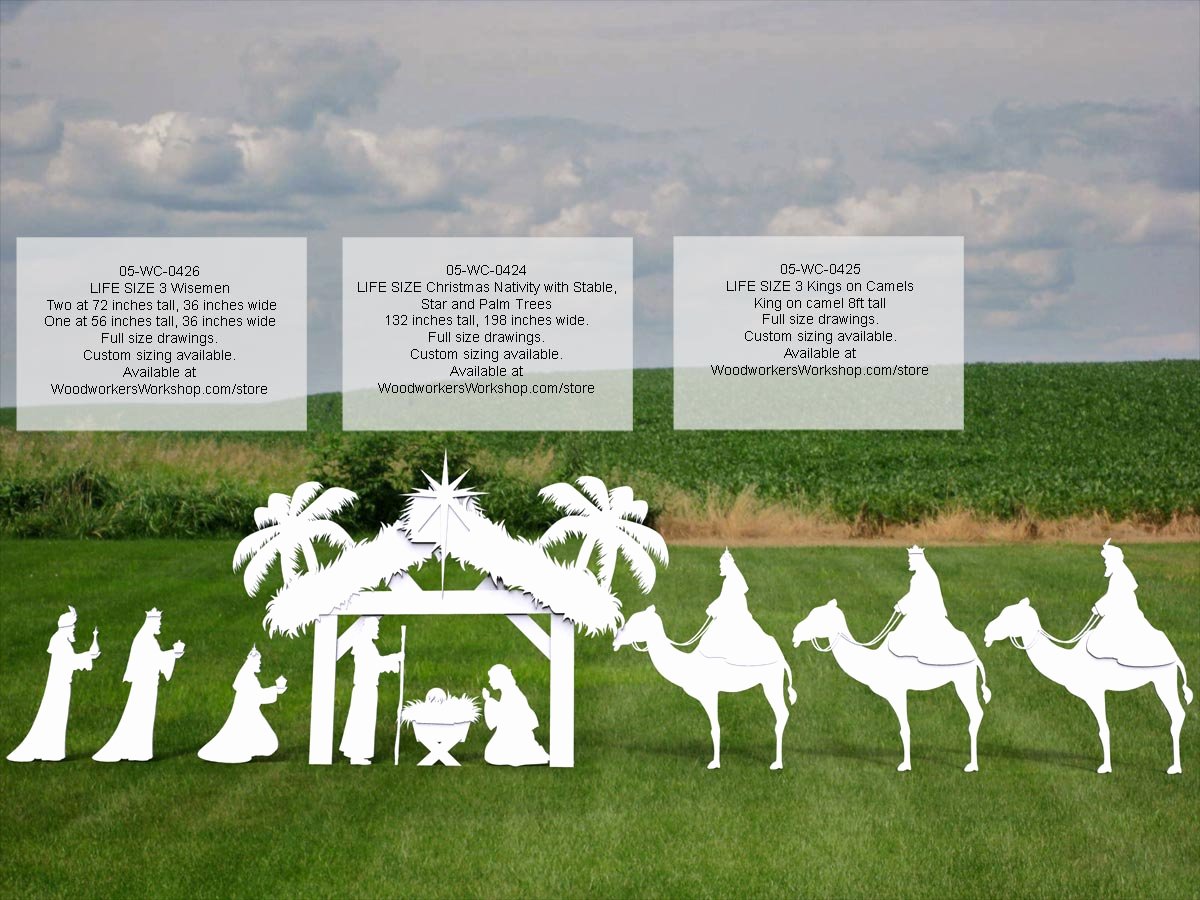 Free Outdoor Nativity Scene Patterns Beautiful 05 Wc 0425 3 Kings On Camels Life Size Silhouettes Yard