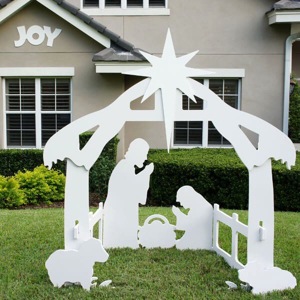 Free Outdoor Nativity Scene Patterns Elegant Christmas Outdoor Joy Sign Decoration