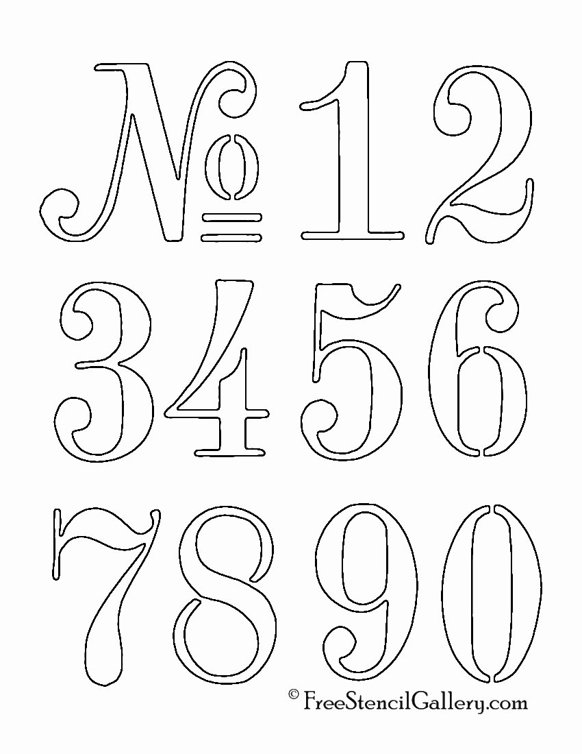 Free Paint by Numbers Templates Elegant Numbers Stencil