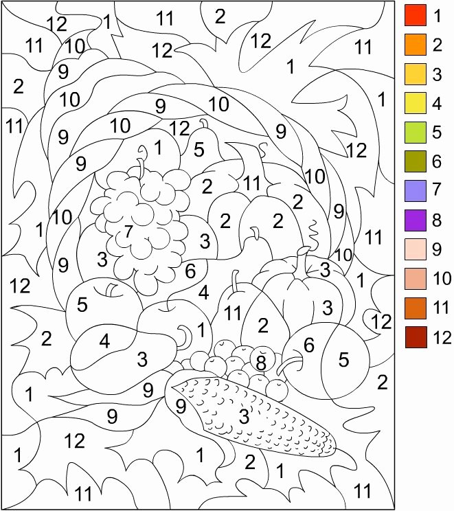 Free Paint by Numbers Templates Fresh Printable Color by Number for Adults