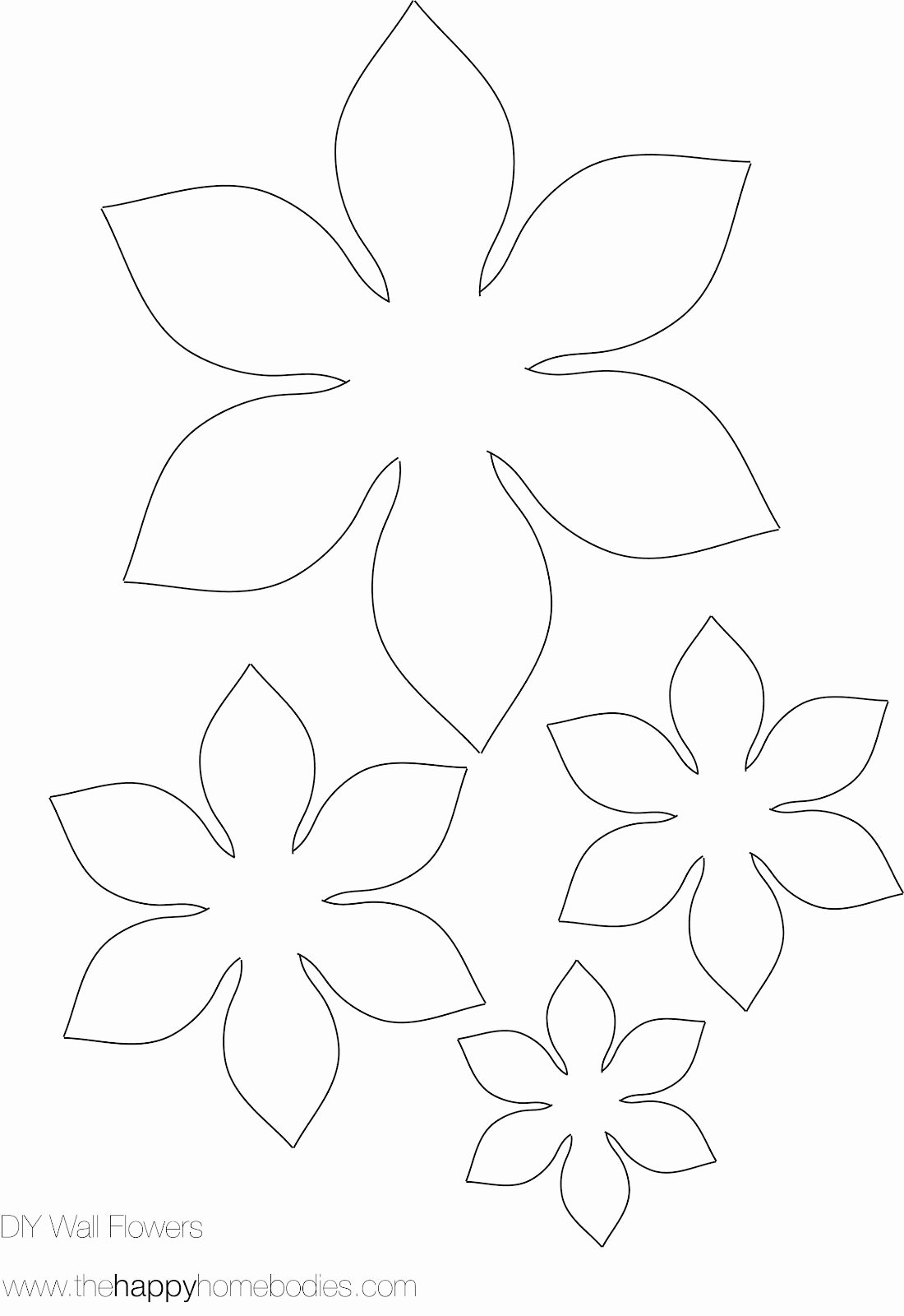 Free Paper Flower Patterns Fresh Flower Template On Pinterest