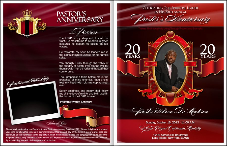 Free Pastor Anniversary Program Template Fresh Pastor and Wife Anniversary Program