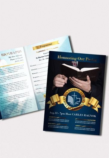 Free Pastor Anniversary Program Template Inspirational Pastor Anniversary Free Brochure Program – by Elegantflyer