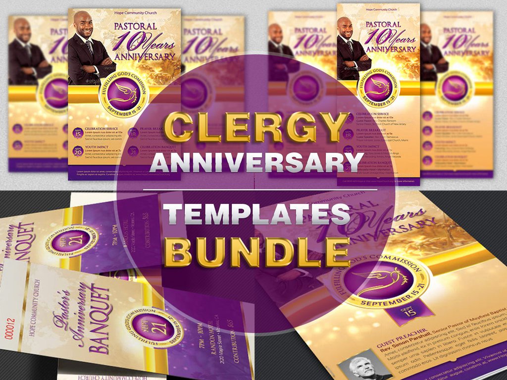 Free Pastor Anniversary Program Template New Clergy Anniversary Templates Bundle by Godserv On Deviantart