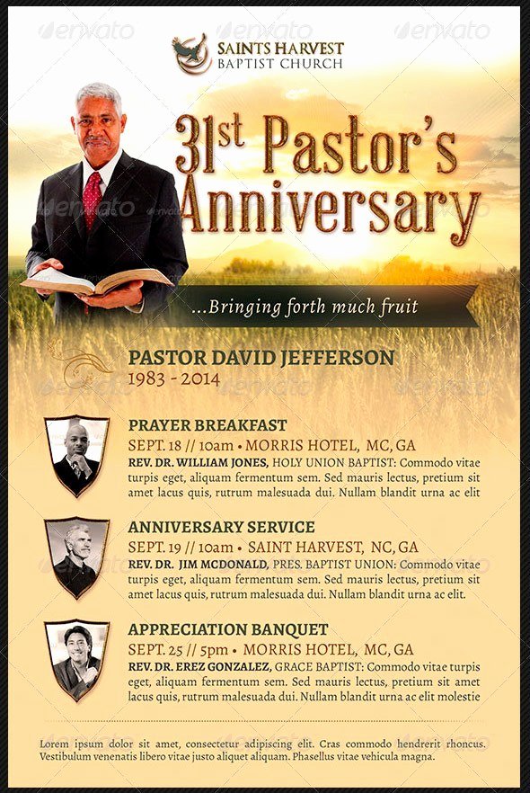 Free Pastor Anniversary Program Template Unique Pastor Appreciation Flyer Templates