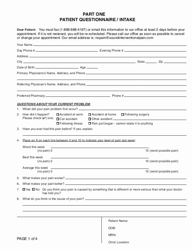 Free Patient Information form Template Fresh Dr attaman New Patient Intake form