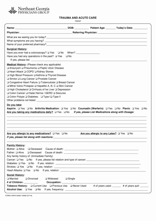 Free Patient Information form Template Unique 257 Patient Information form Templates Free to In Pdf