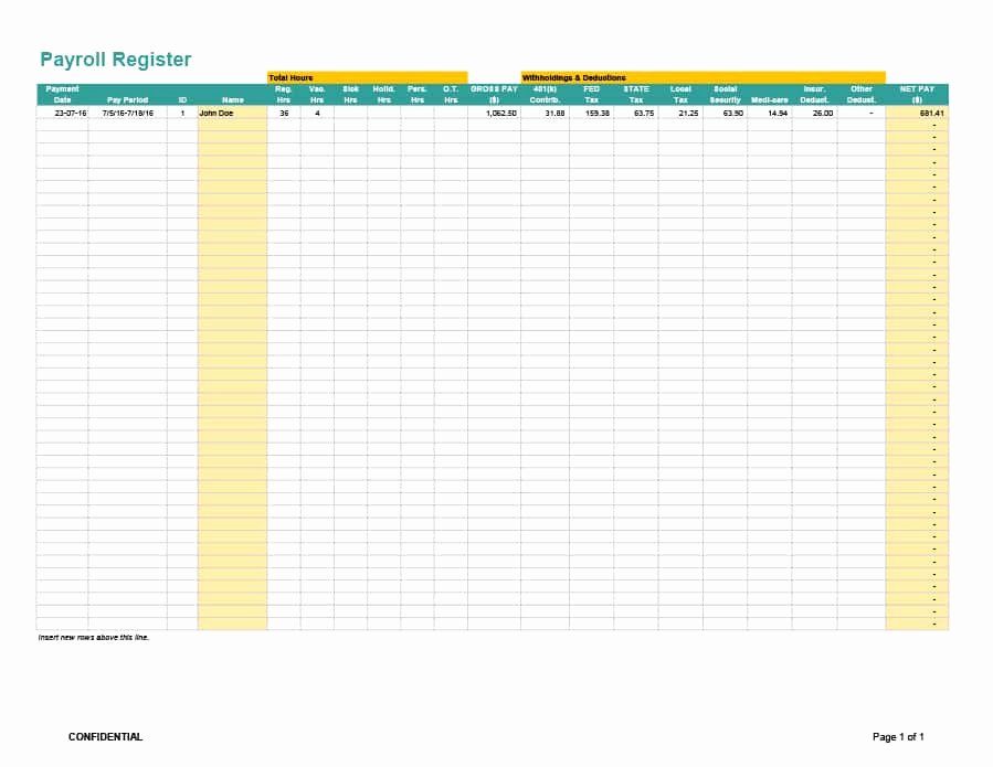 Free Payroll Template Elegant 40 Free Payroll Templates &amp; Calculators Template Lab