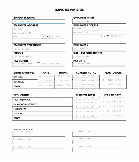 Free Payroll Template Unique 24 Pay Stub Templates Samples Examples &amp; formats