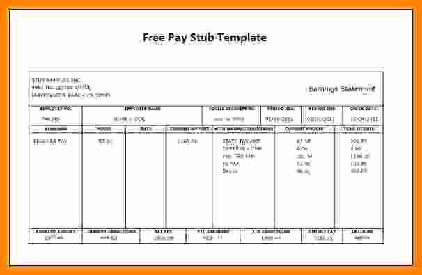 Free Payroll Template Unique 7 Free Paystub software