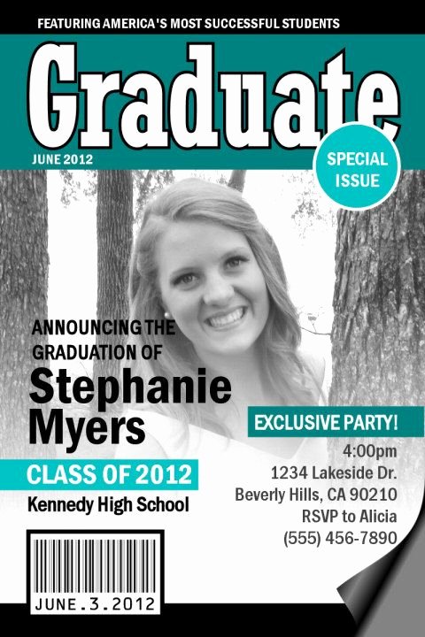 Free Personalized Magazine Covers Templates Awesome 17 Best Images About Graduation Cards On Pinterest