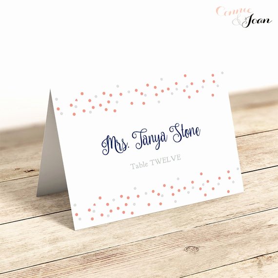 Free Place Card Template 6 Per Sheet Lovely Wedding Flat &amp; Folded Place Card Printable Template Printable