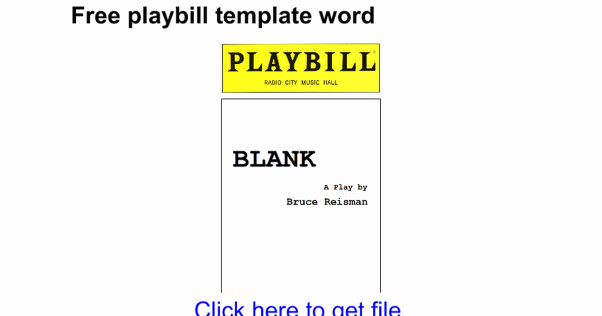 Free Playbill Template Awesome Free Playbill Template Word Google Docs